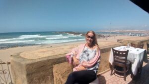 Marrakech Desert Trip Nine Days.A camel caravan at sunset during a Marrakech Desert Trip Nine Days in the Erg Chebbi dunes.