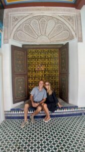 A Week In Morocco Itinerary,A breathtaking view of the stars over the Sahara Desert at a Merzouga desert camp, with traditional Berber tents lit up at night.