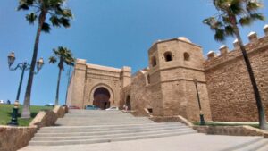 Marrakech Imperial City Tour 5 Day,Ancient Roman mosaics at Volubilis ruins near Meknes on a 5-day Morocco imperial tour.